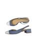 Veronica Beard 100% Fabric Print Blue White Heels Size 8 1/2 - photo 6