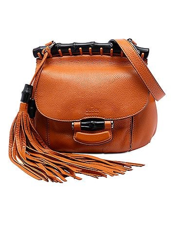 Gucci Small Leather Bamboo Nouveau Fringe Crossbody (view 1)
