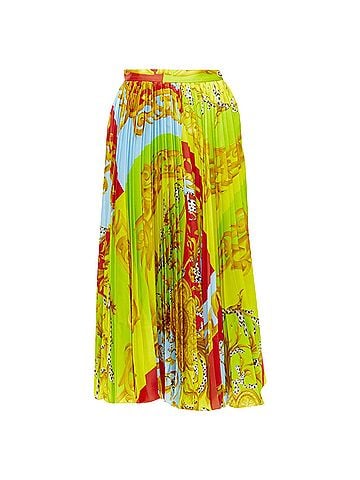 Versace Versace Barocco AcanthPop Medusa pleated midi skirt (view 1)