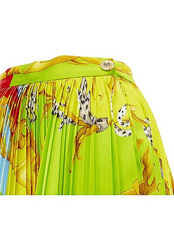 Versace Versace Barocco AcanthPop Medusa pleated midi skirt (view 2)