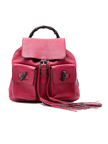 Gucci Leather Bamboo Tassel Backpack (view 1)