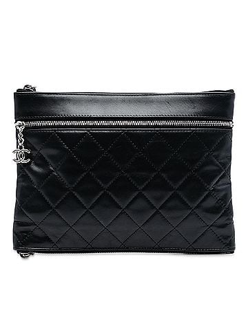 Chanel CC Quilted Lambskin Multi Zip Clutch (view 1)