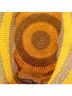 Prada 100% Raffia Yellow Tan Triangle Logo Bucket Hat Striped Raffia One size - photo 3