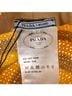 Prada 100% Raffia Yellow Tan Triangle Logo Bucket Hat Striped Raffia One size - photo 4