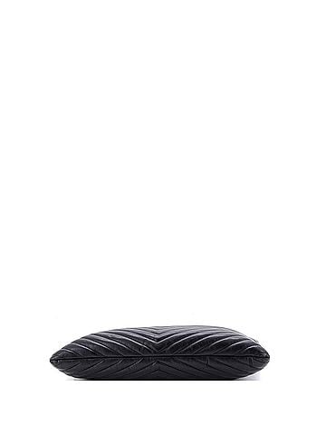Saint Laurent Classic Monogram Wristlet Pouch Matelasse Chevron Leather Large (view 2)