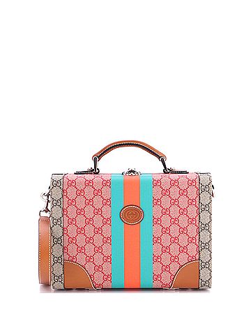 Gucci Savoy Top Handle Beauty Case GG Coated Canvas with Leather (view 1)