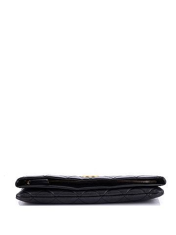 Chanel CC Foldover Clutch Quilted Lambskin Large (view 2)