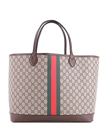 Gucci Ophidia Open Shopping Tote GG Coated Canvas Large (view 1)