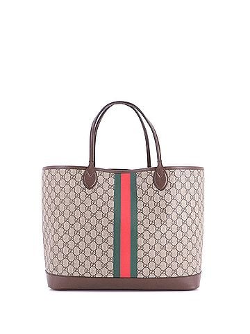 Gucci Ophidia Open Shopping Tote GG Coated Canvas Large (view 2)