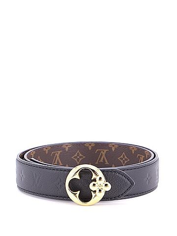 Louis Vuitton Flowergram Round Reversible Belt Monogram Embossed Leather with Monogram Canvas Medium (view 1)