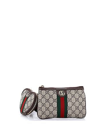 Gucci Ophidia Heart Utility Double Belt Bag GG Coated Canvas (view 1)