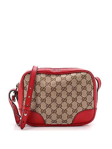 Gucci Bree Disco Crossbody Bag GG Canvas with Leather Mini (view 1)