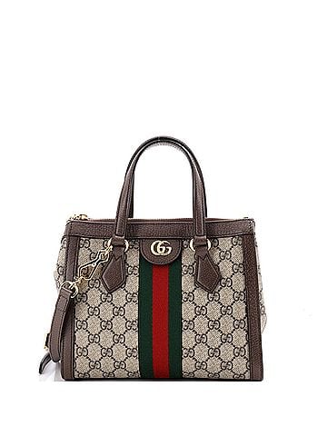 Gucci Ophidia Top Handle Tote GG Coated Canvas Small (view 1)