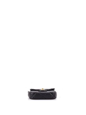 Chanel Lady Handle Flap Card Holder on Chain Quilted Calfskin (view 2)