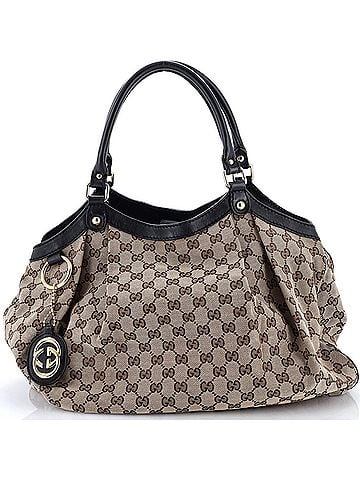 Gucci Sukey Tote GG Canvas with Leather Large (view 1)