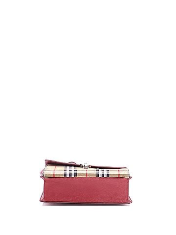 Burberry Macken Crossbody Bag Leather and Vintage Check Canvas Small (view 2)