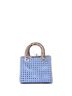 Christian Dior 100% Leather Blue Tan Lady Dior Bag Cannage Woven Leather with Python Medium One size - photo 2