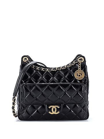 Chanel Wavy CC Hobo Quilted Crumpled Calfskin Medium (view 1)