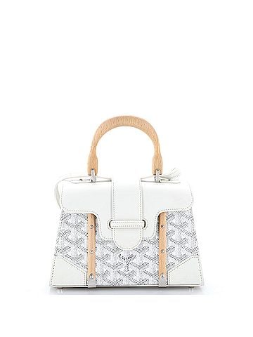 Goyard Structured Saigon Top Handle Bag Coated Canvas with Leather Mini (view 1)