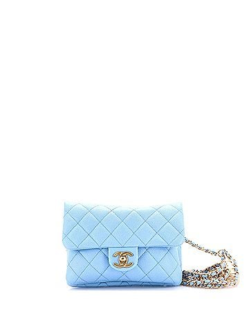 Chanel Pick Me Up Logo Chain Belt Bag Quilted Caviar (view 1)