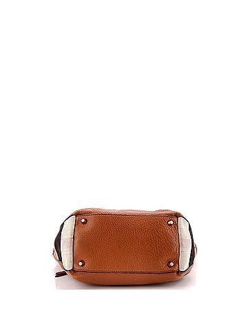 Burberry Maidstone Tote Leather and House Check Canvas Medium (view 2)