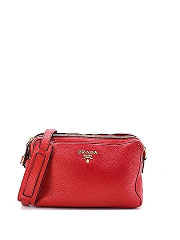 Prada Double Zip Camera Bag Vitello Phenix Medium (view 1)