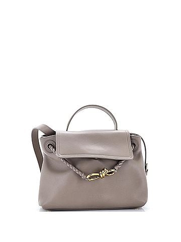 Bottega Veneta Ciao Ciao Top Handle Bag Leather with Intrecciato Detail Small (view 1)