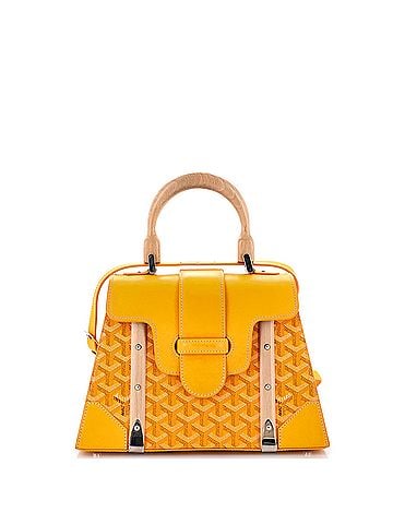 Goyard Saigon Top Handle Bag Coated Canvas with Leather PM (view 1)