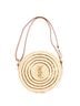 Saint Laurent 100% Raffia Tan Monogram Round Camera Bag Raffia One size - photo 1