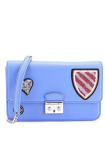 Christian Dior Miss Dior Promenade Wallet on Chain Patch Embellished Leather Large (view 1)