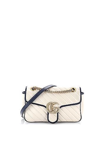 Gucci GG Marmont Flap Bag Diagonal Quilted Leather Small (view 1)
