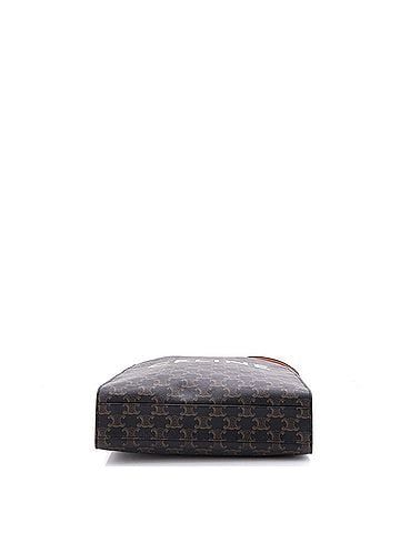 Céline Vertical Cabas Tote Triomphe Coated Canvas Small (view 2)