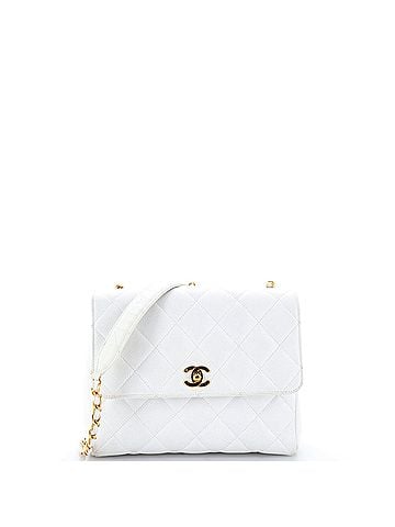 Chanel Vintage Square CC Flap Bag Quilted Caviar Small (view 1)