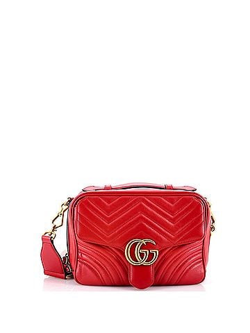 Gucci GG Marmont Zip Around Camera Bag Matelasse Leather Small (view 1)