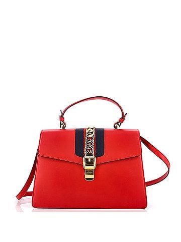 Gucci Sylvie Top Handle Bag Leather Large (view 1)