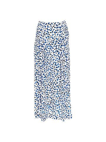 Oscar De La Renta Oscar De La Renta Silk Abstract Print Midi Skirt (view 1)
