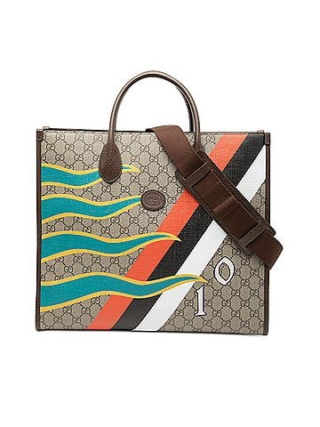 Gucci Medium GG Supreme 100 Centum Anniversary Calfskin Retro Interlocking G Tote (view 1)