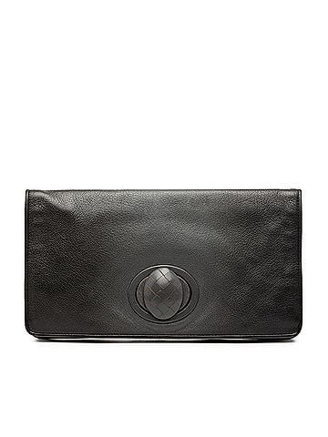 Bottega Veneta Leather Turn Lock Clutch (view 1)