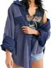 Free People Blue Jacket Size M - photo 8