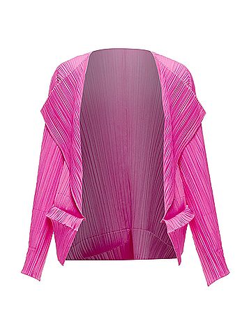 Issey Miyake Issey Miyake Pleats Please Pleated 3D Cut Hem Cardigan Jacket (view 1)