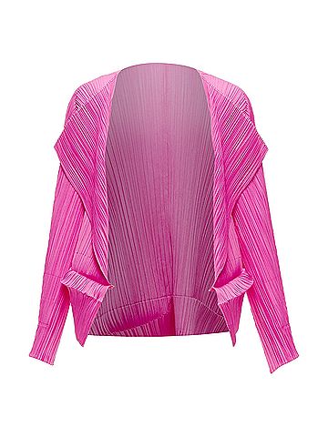Issey Miyake Issey Miyake Pleats Please Pleated 3D Cut Hem Cardigan Jacket (view 2)
