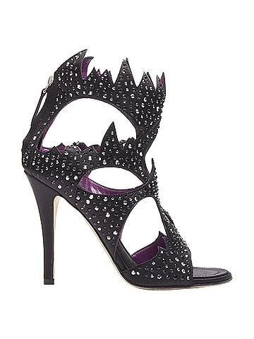 Giuseppe Zanotti Giuseppe Zanotti crystal satin leather lined cutout sandals heels (view 1)