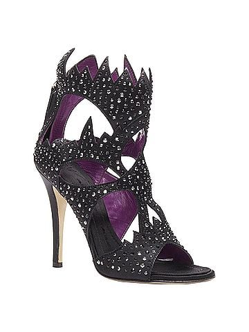 Giuseppe Zanotti Giuseppe Zanotti crystal satin leather lined cutout sandals heels (view 2)