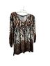 csc studio Animal Print Multi Color Long Sleeve Blouse Size L - photo 1