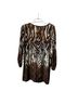 csc studio Animal Print Multi Color Long Sleeve Blouse Size L - photo 2