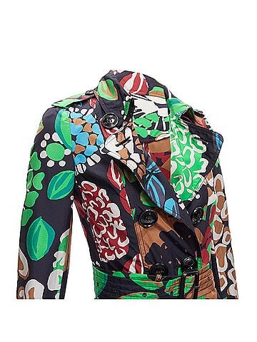 Burberry Burberry Prorsum silk tropical floral print trench coat (view 2)