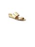fs/ny 100% Leather Gold Wedges Size 9 1/2 - photo 1