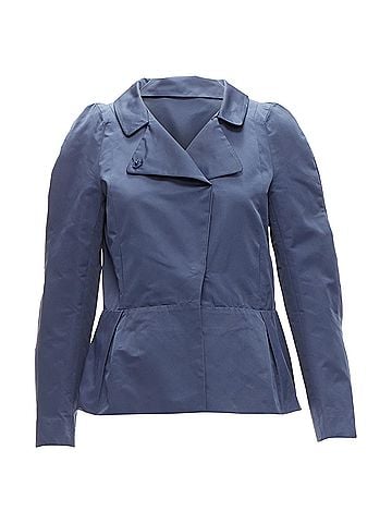 MARNI Marni satin structural puff shoulder peplum minimal cropped jacket (view 1)