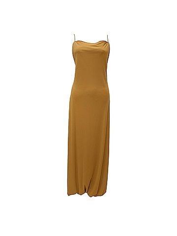 Salvatore Ferragamo Salvatore Ferragamo Backless Maxi Dress in Brown Polyethylene (view 1)
