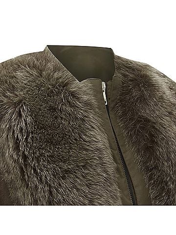 Givenchy Givenchy riccardo tisci leather sleeve fox fur anorak coat (view 2)